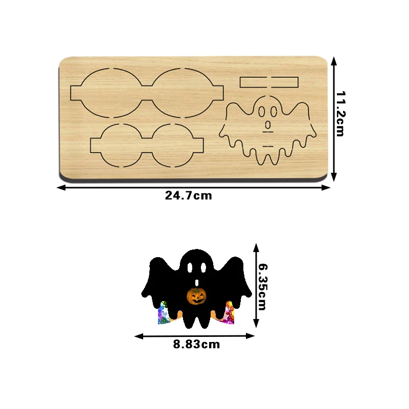 

BC13 Halloween Ghost Decorations, Hairpin Cutting Die, Applicable to Most Machines