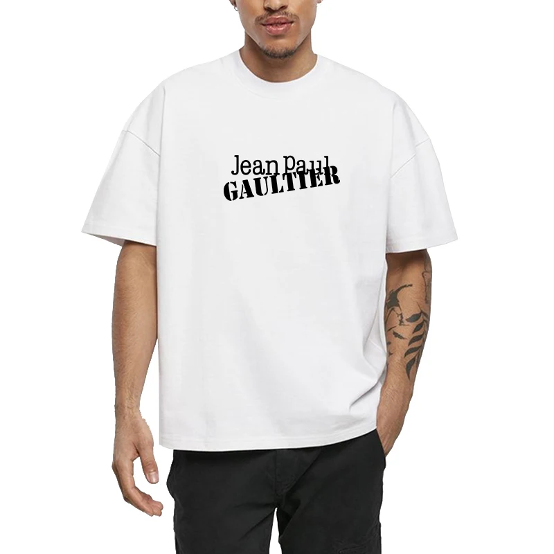 

T-shirts for Men Oversize J-Jean P-Paul G-Gaultier Short Sleeve Tee Cotton 100% High Quality New in Tops White and Black