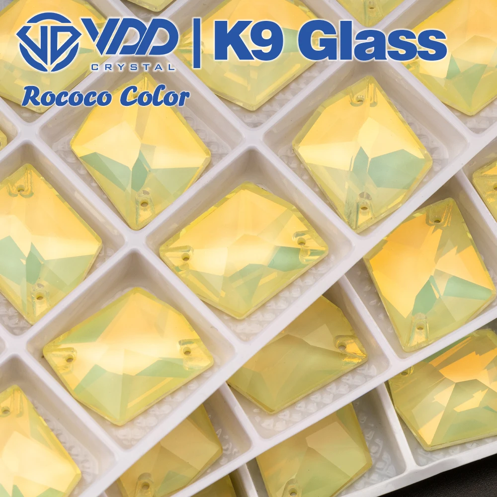 Sew On Rhinestone - VDD 17x21mm Cosmic Rococo-L.Yellow K9 Glass