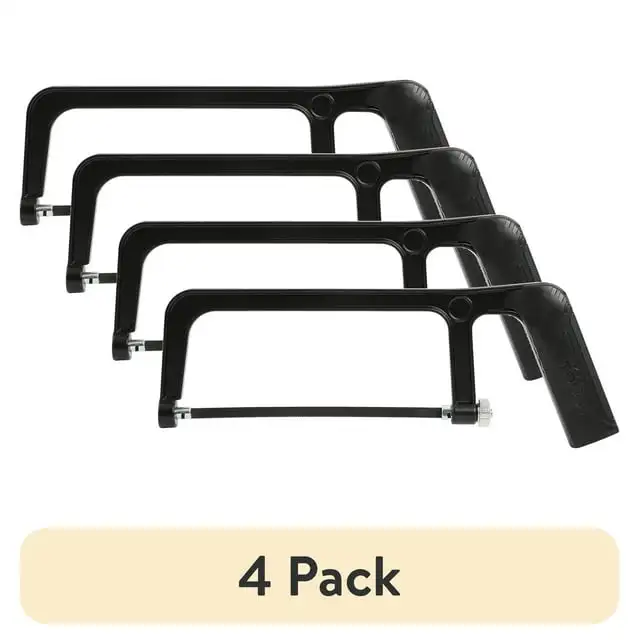 

(4 pack) Hyper Tough 6-inch Mini Hacksaw, Handsaw with Adjustable 24 Tooth per-inch Blade, 1291V