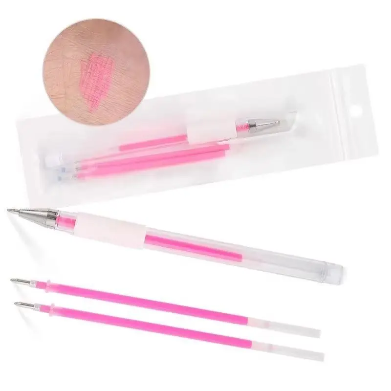 1 Set Mark Pen Non-toxic Ink Medic Surgical Skin Marker Pen For Permanent Makeup Microblading Eyebrow Lip Tattoo Positioning
