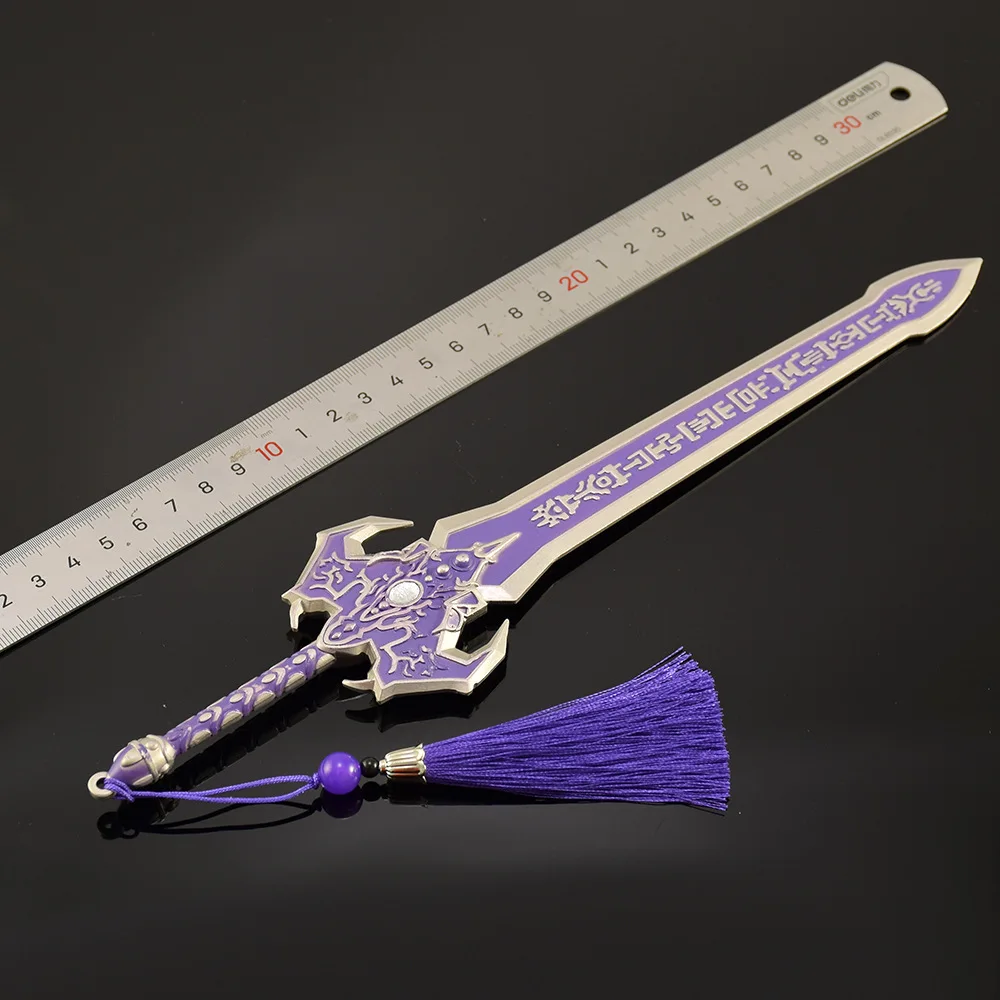 ดาบมังกรปีศาจขนาด 30 ซม. โมเดลอนิเมะ งานโลหะผสม ของตกแต่งโต๊ะทำงาน อุปกรณ์เสริมเกม ของสะสม ของขวัญเทศกาล ของเล่นเด็ก