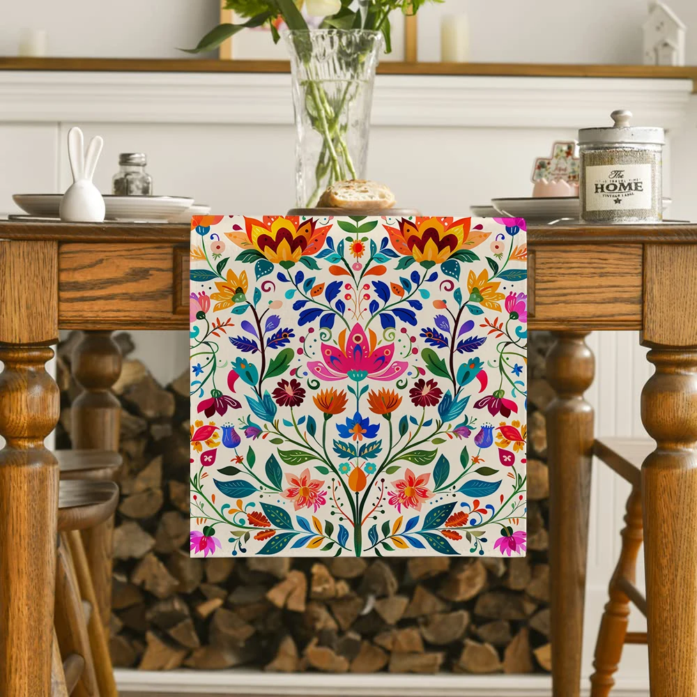 Mexican Table Runners May 5 Day Of The Dead HolidayTable Runners Plants Flowers Table Runners Kitchen Dining Room Dressers