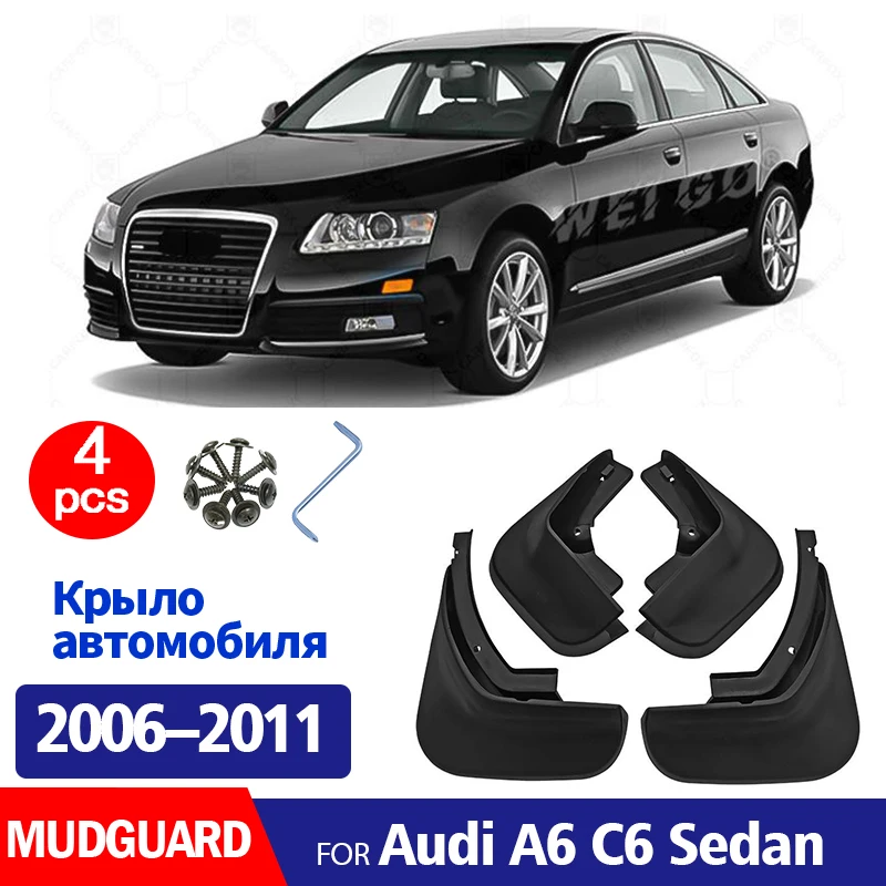 

FOR Audi A6 C6 2006 2007 2008 2009 2010 2011 Mudguard Fender Mud Flaps Guards Splash Mudflaps Car Accessories 4pcs