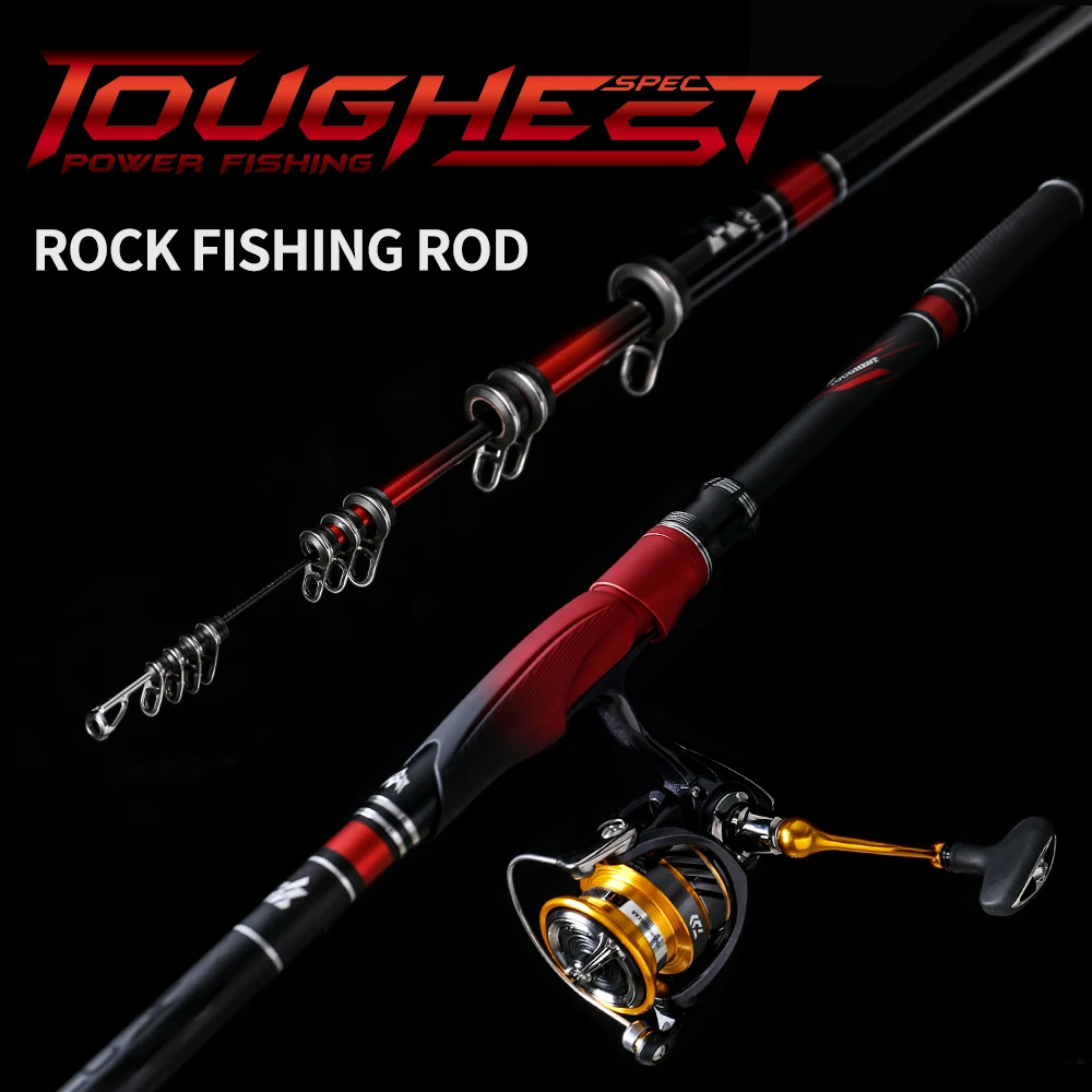 

Hot Sale Rock Fishing Rod 4.5m 5.3m 1#-4# 196g Untralight Japan Quality Telescopic Spinning Surfcasting Rod For Saltwater