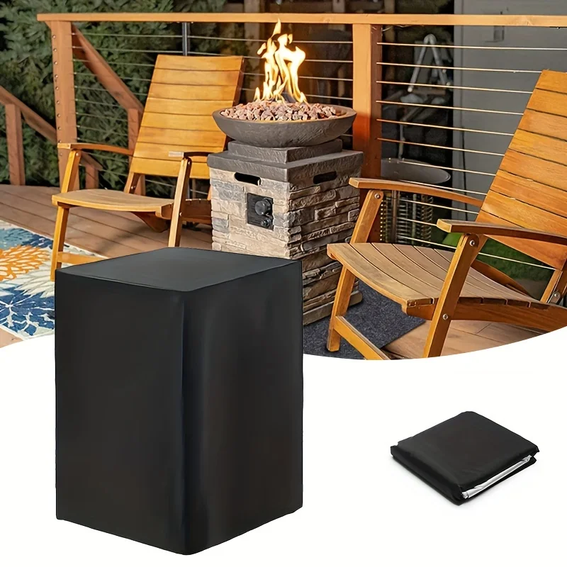 1pc Square Fire Pit Cover - Waterproof, All-Weather Resistant, 210D Outdoor Patio Furniture Cover for Fire Pit Table