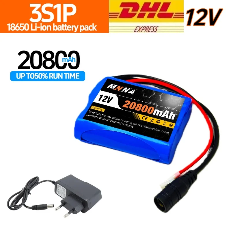 

Original 18650 lithium-ion battery pack,3S1P rechargeable battery,with intelligent protection system 12.6v DC charging socket