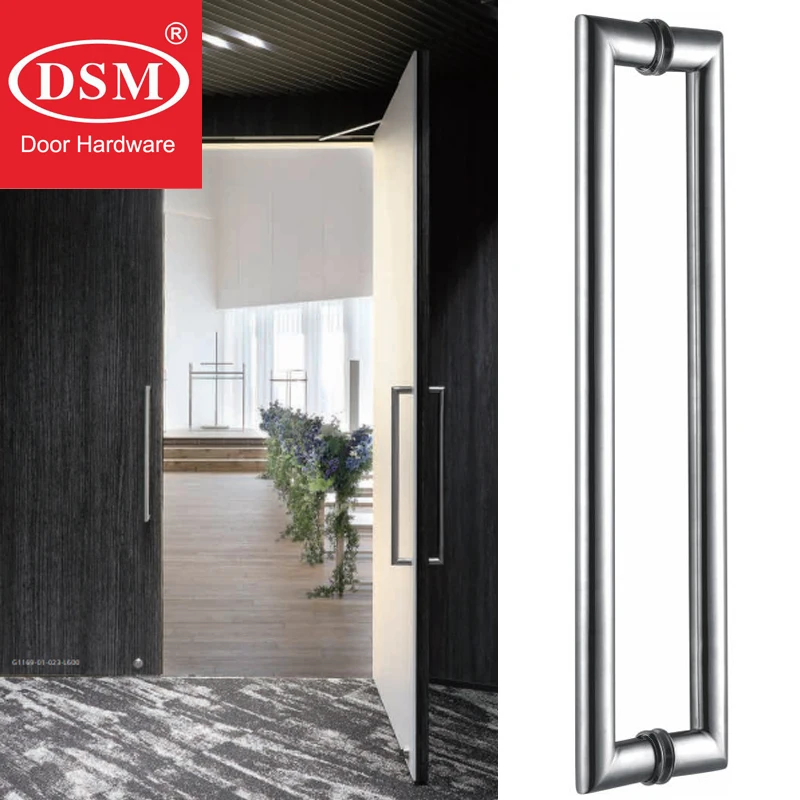 

600mm Length Brushed Oval pipe 304 Grade Stainless Steel Entrance Door Pull Handle For Glass/Wooden/Metal Frame Doors PA-122