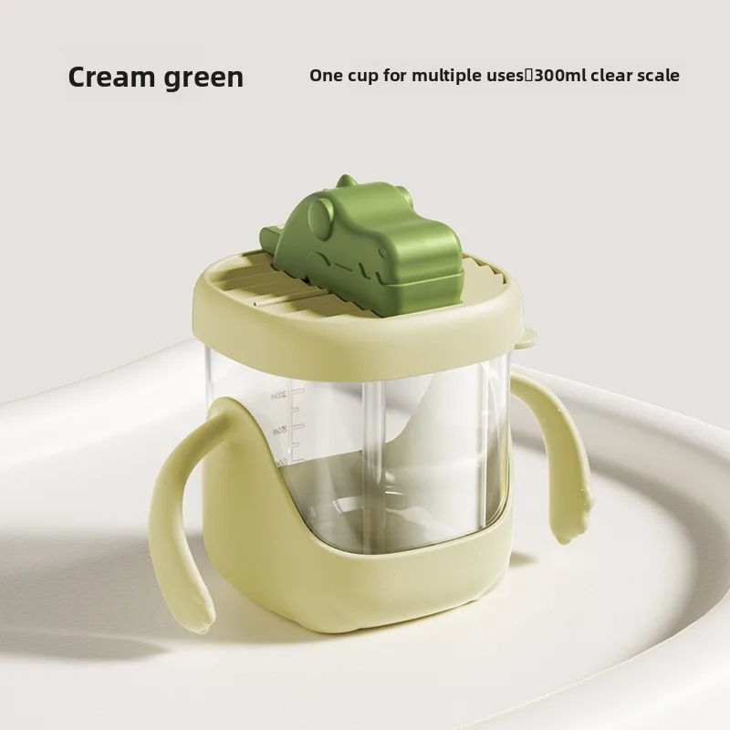 

Toddler Straw Sippy Cup for Babies, Shatterproof with Scale, Holds Milk & Rice Paste,Dual-Use Home & Outdoor,Must-Have Essential