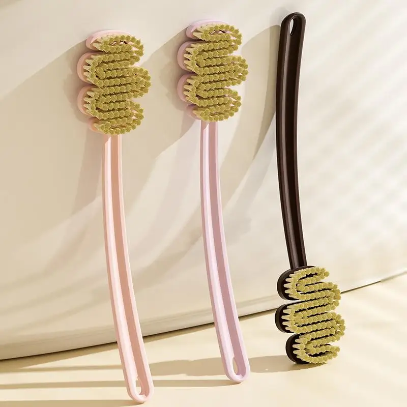 Long Handle Shower Back Brush Soft Bristle Ergonomic Design For Daily Bathing Deep Exfoliating Skin Cleansing