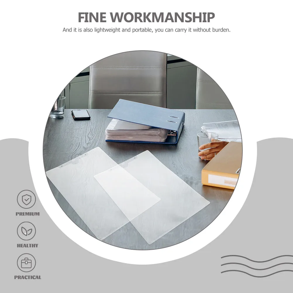 24Pcs Clear Plastic File Folder Document Protector Portable Paper Storage Organizer Office Document Bag Plastic File Folder