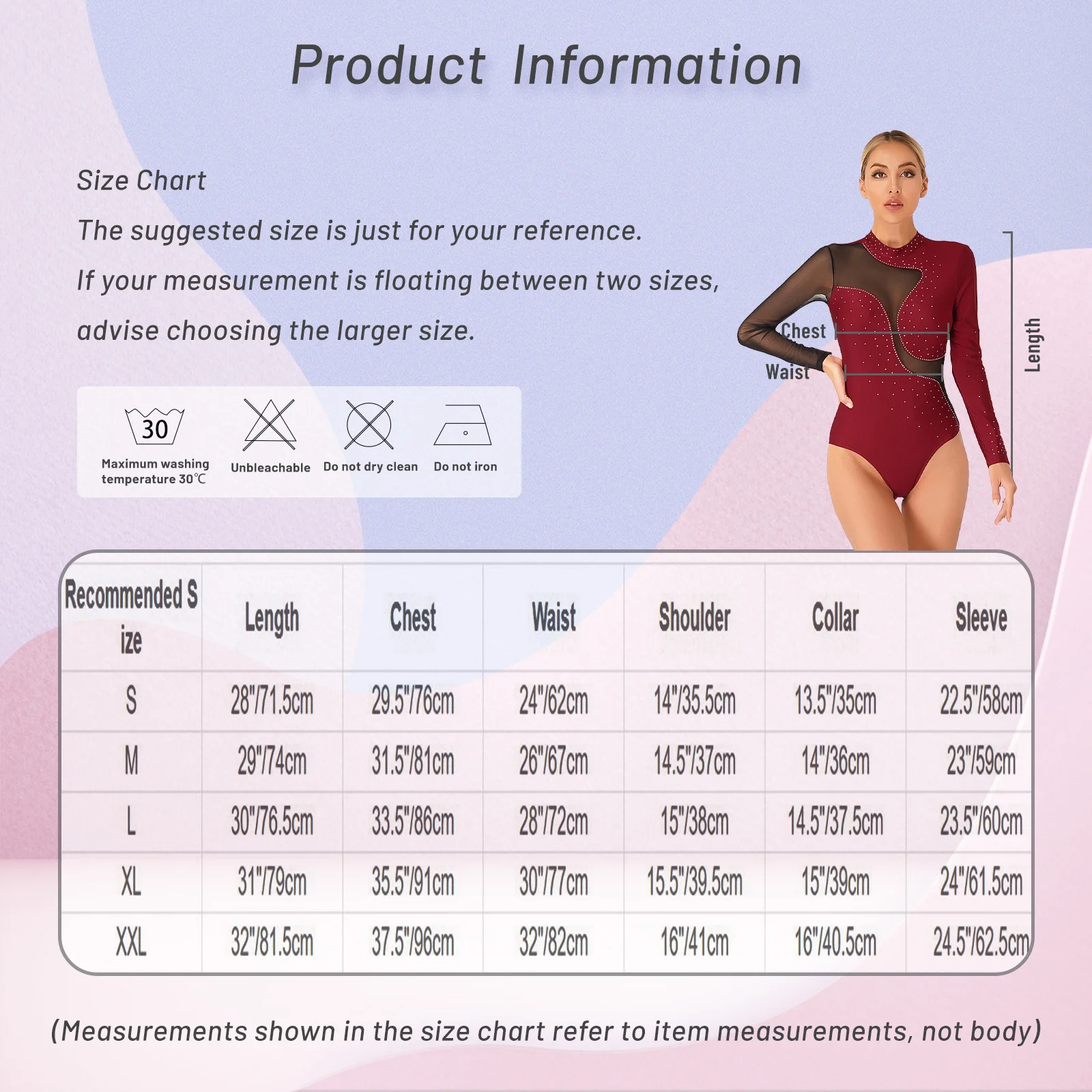 Women Figure Skating Costumes Sheer Mesh Long Sleeve Dance Leotard Shiny Rhinestones Acrobatics Gymnastics Ballet Dancewear