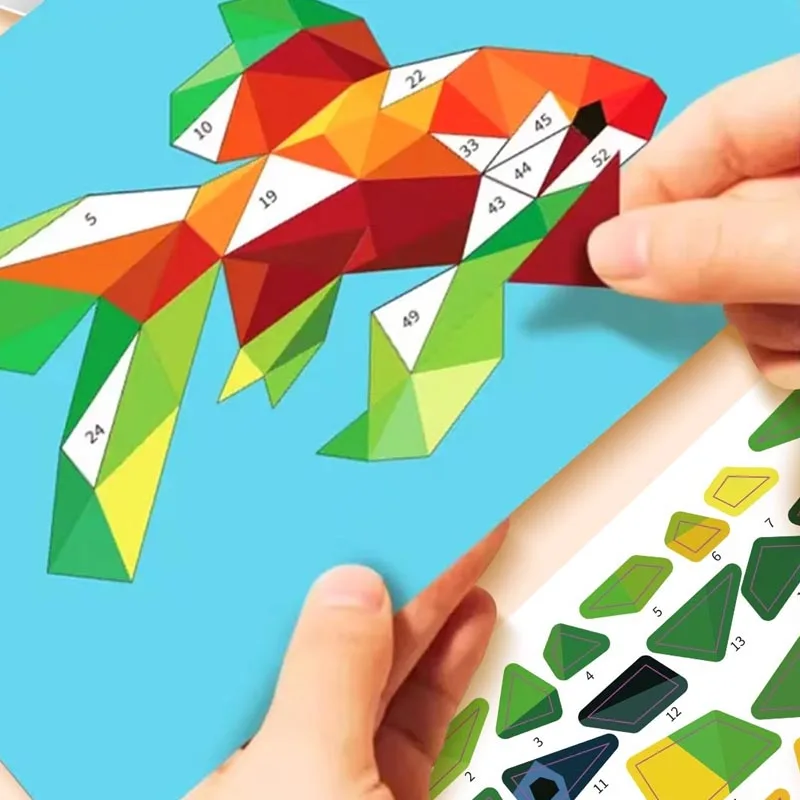 ملصق كتاب الحرف للأطفال الذين تتراوح أعمارهم بين 4-8 ملصق حسب الرقم لألعاب الدماغ الهدايا مضحك لعبة السفر الكرتون أنيمي ملصقات ألغاز السيارات
