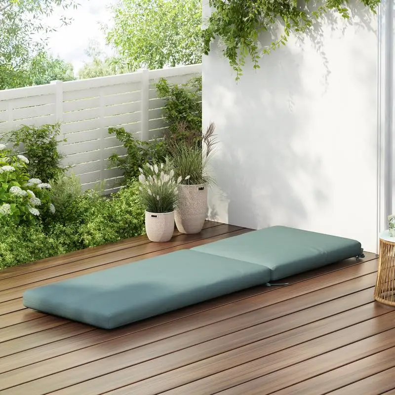 

Teal Outdoor Chaise Lounge Cushion for Patio Furniture, Weather-Resistant and Comfortable Replacement Seat Pad