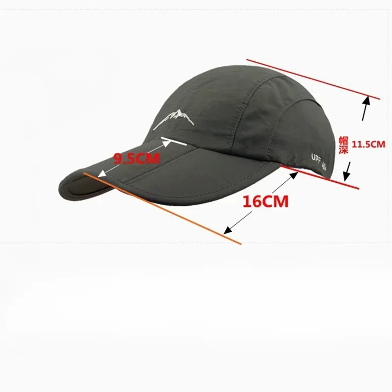 Waterproof Outdoor Sport Baseball Cap Unisex Spring Summer Quick Drying Hat Breathable Cap Foldable Cycling hat Sun Protection