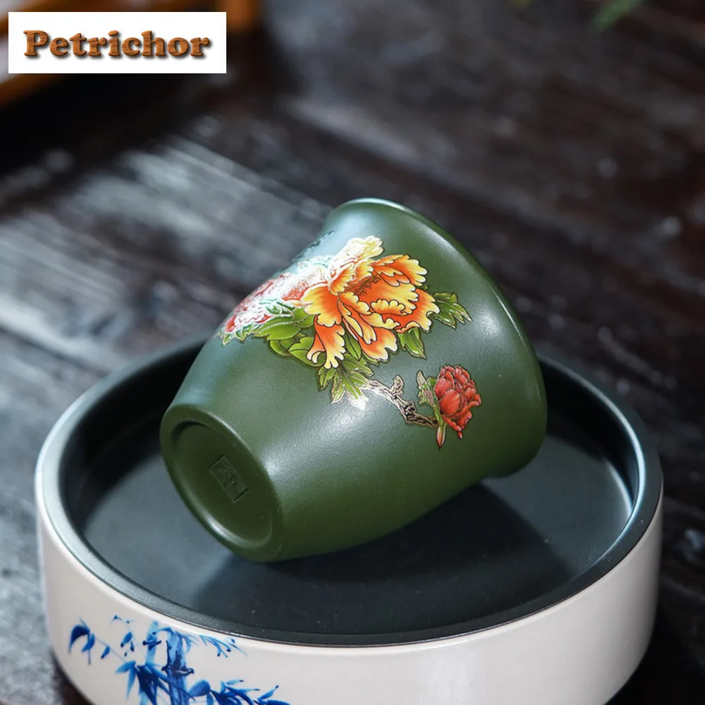 200 مللي ييشينغ الأرجواني الطين الفاوانيا فنجان الشاي اليدوية وعاء الشاي كوب للشاي الشاي تذوق رائحة كوب تشازان ماستر أكواب طقم شاي صيني