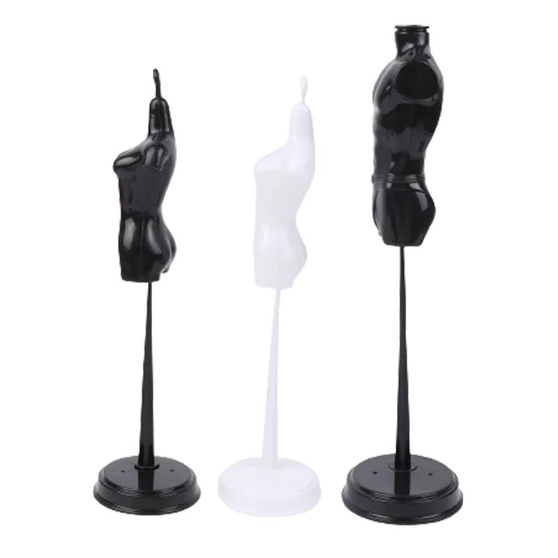 Mini présentoir debout pour robe et vêtements, échelle innovante 1:6, support noir et blanc, accessoires de beurre, mannequin bricolage, 1 pièce