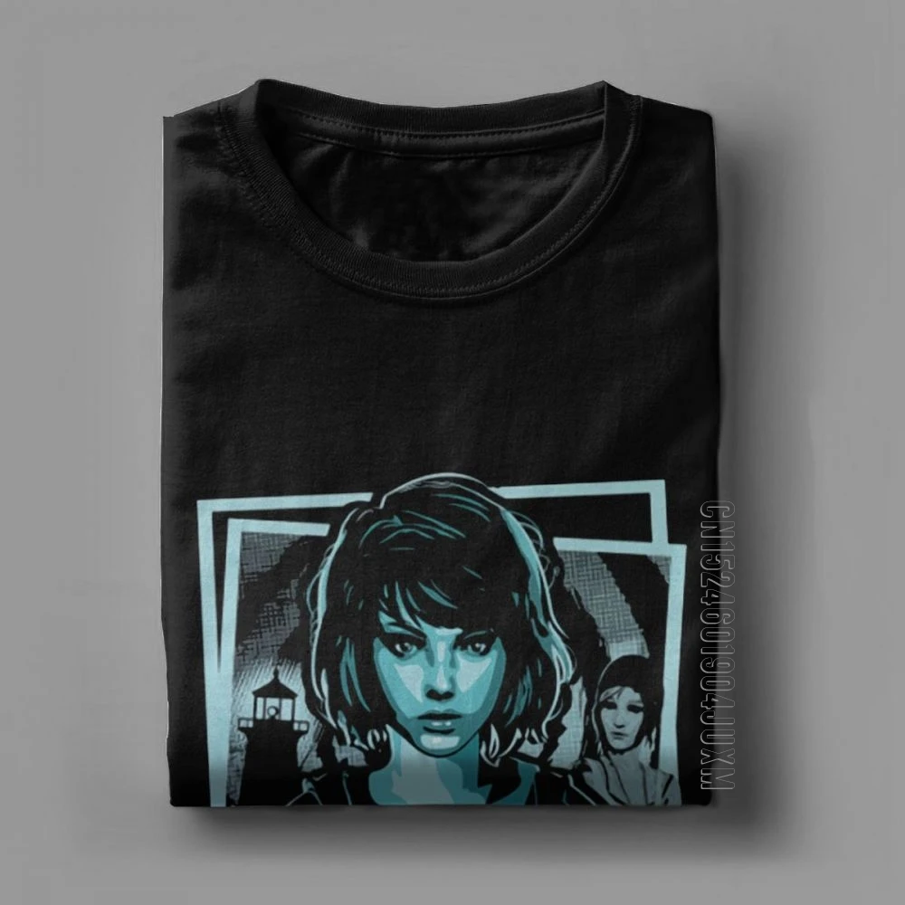 Life Is Strange Max Collage T Shirt Men Pure Cotton T-Shirt Butterfly Max Game Tee Shirt Short Sleeve Tops Birthday Present