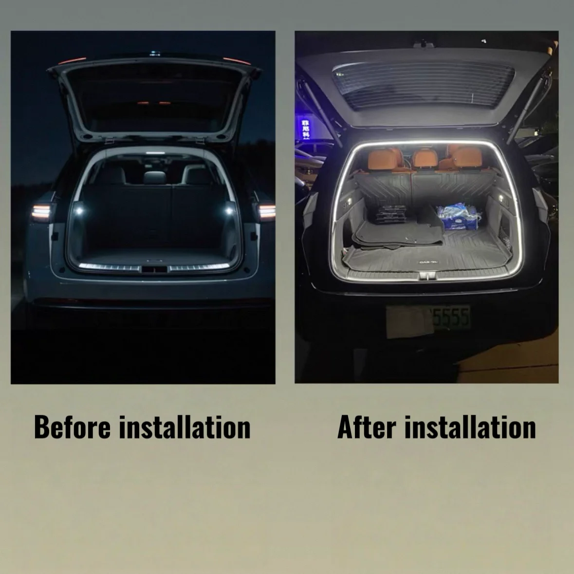 لسوبارو BRZ lmpreza الخلفي الجذع مصباح ليد بار شرائط جذع الداخلية شريط مصابيح للزينة الأمتعة مصباح لتهيئة الجو #6