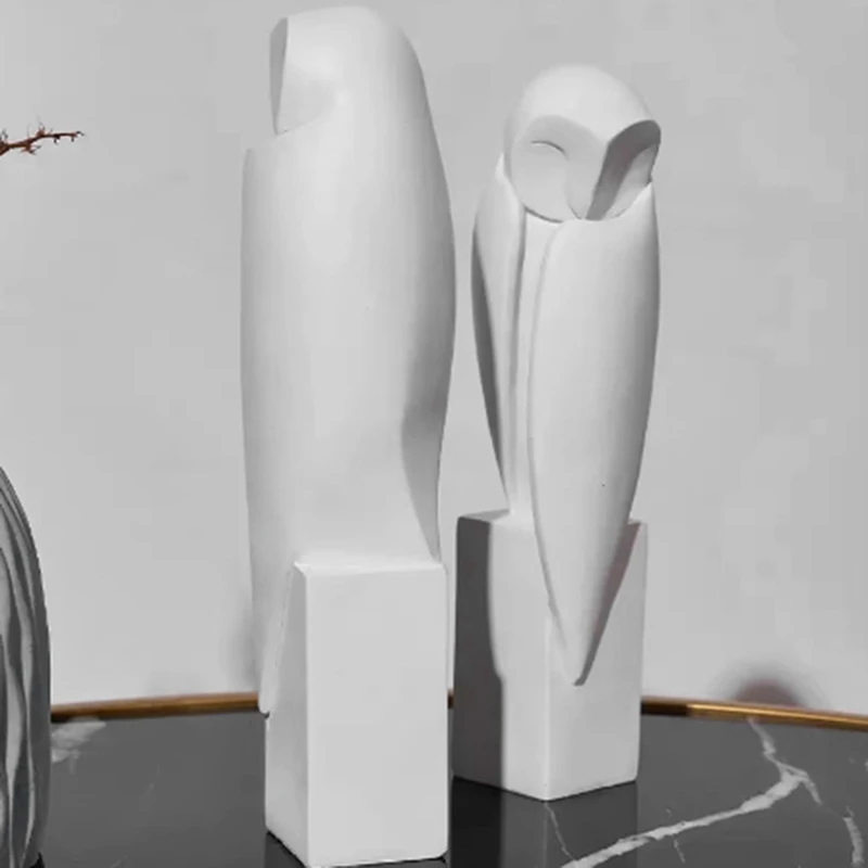 Minimalist Owll Statue Sculpture Animal Decorative Figurines Home Decoration For Bookshelf Home Office Cabinet Decor image 3