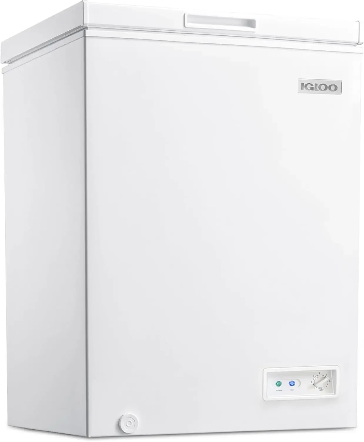 

Chest Freezer with Removable Basket and Front Defrost Water Drain , Small Deep Freezer Perfect for Homes 3.5 Cu.Ft., White