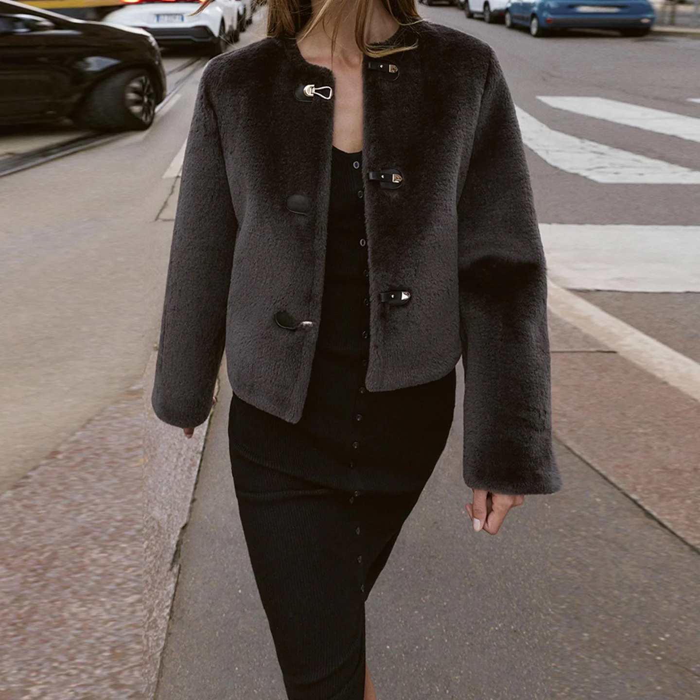 

Сводное двустороннее тюре для женщин с веревкой, синее, осень 2023, Новое поступление, женская верхняя одежда для поездок на работу