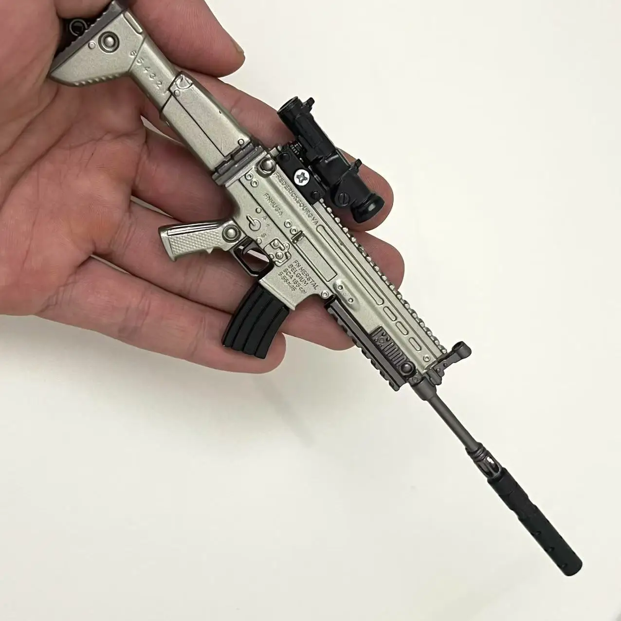 Alloy mini 20cm qbz95 rifle model SCAR rifle model toy gun toy home decoration crafts CS adult tactical collection boy gift