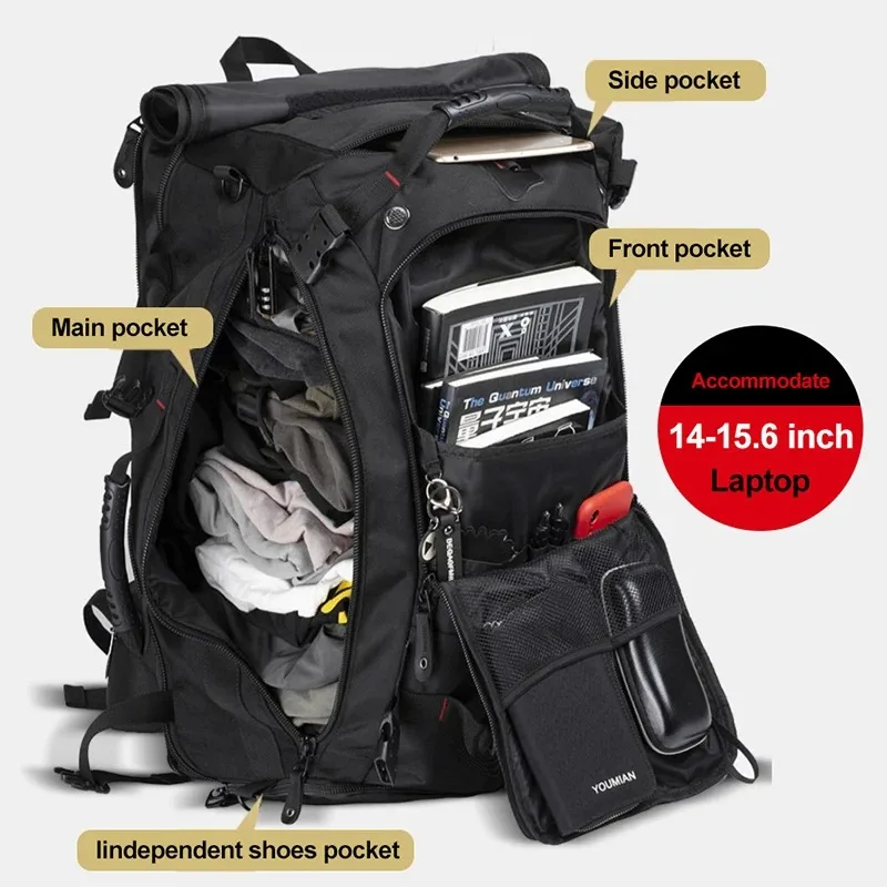 50l 70l viagem treinamento de fitness mochila grande capacidade multifuncional saco bagagem à prova dwaterproof água dos homens caminhadas ao ar livre trekking packxa8