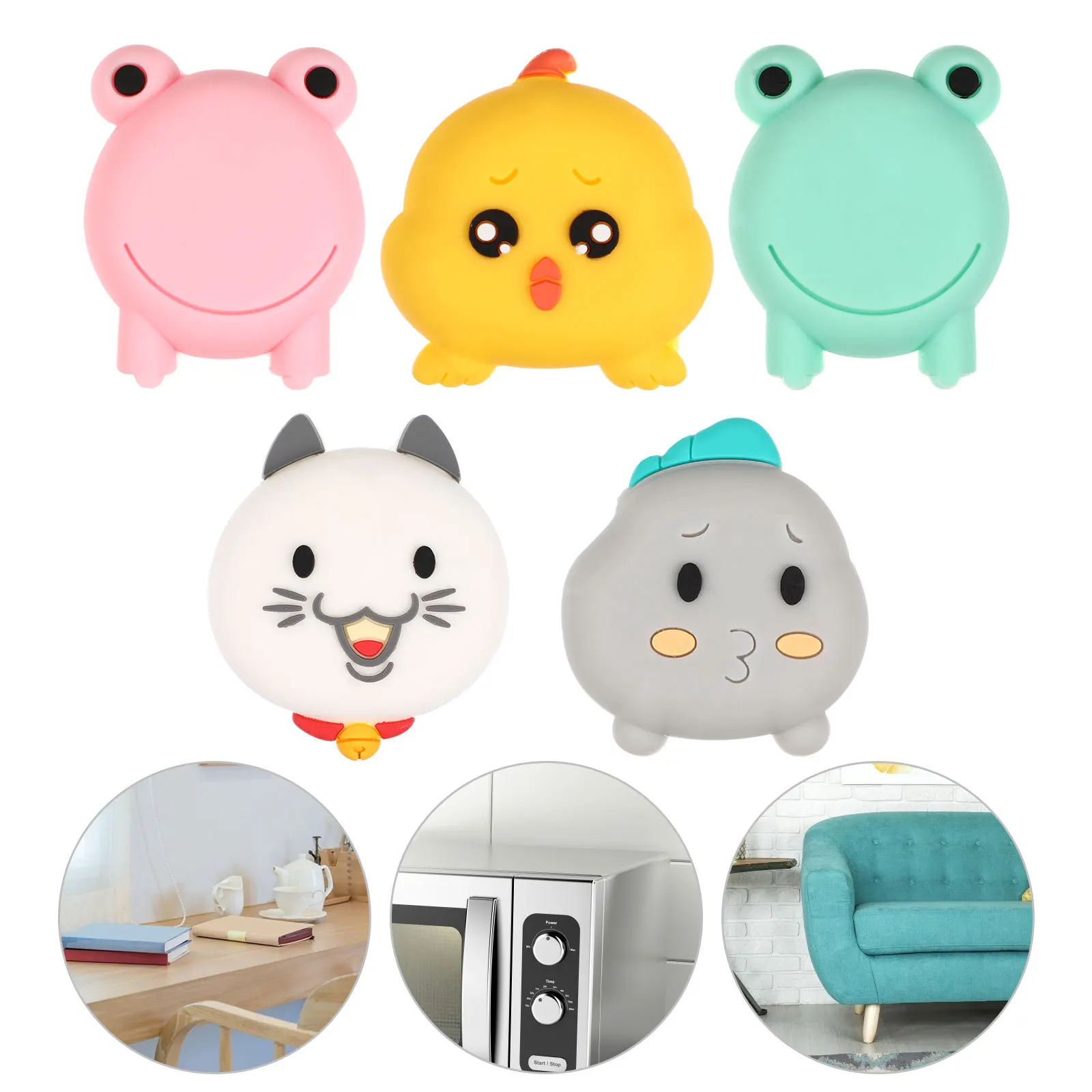 

10Pcs Door Stopper Bumpers Self Adhesive Silicone Cushions Wall Crash Cushion Noise Reduction Furniture Protector Pads