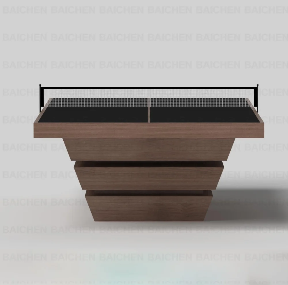High Quality Modern Solid Wood Indoor Table Tennis Table Foldable Design Durable OEM Custom Custom Logo Family Gathering Sports