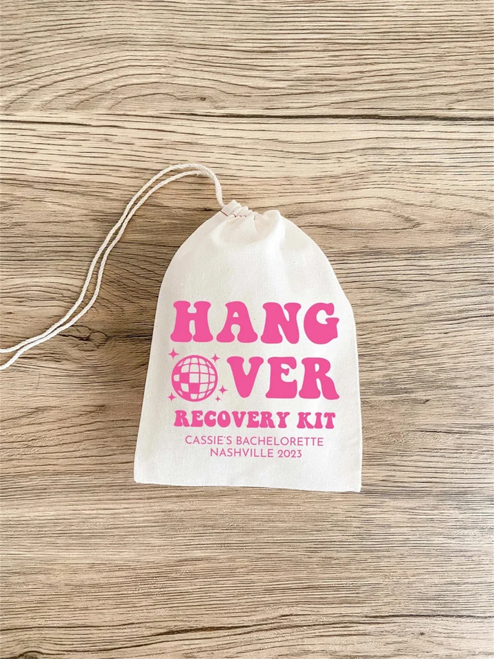 25 PCS Disco Bachelorette Party - Bride's Last Disco - Hangover Kit Bags - Bachelorette Gift Bags - Hangover Recovery Kit - Cust