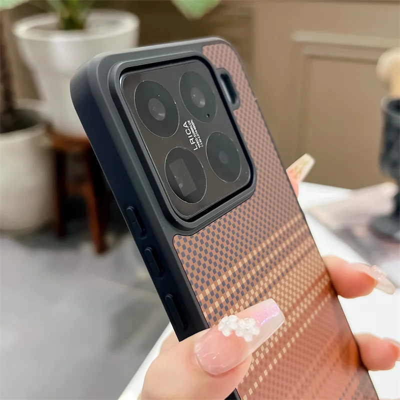 2025 clássicos negócios de fibra carbono carregamento sem fio magnético para magsafe caso para xiaomi mi 15 14 pro ultra capa à prova choque