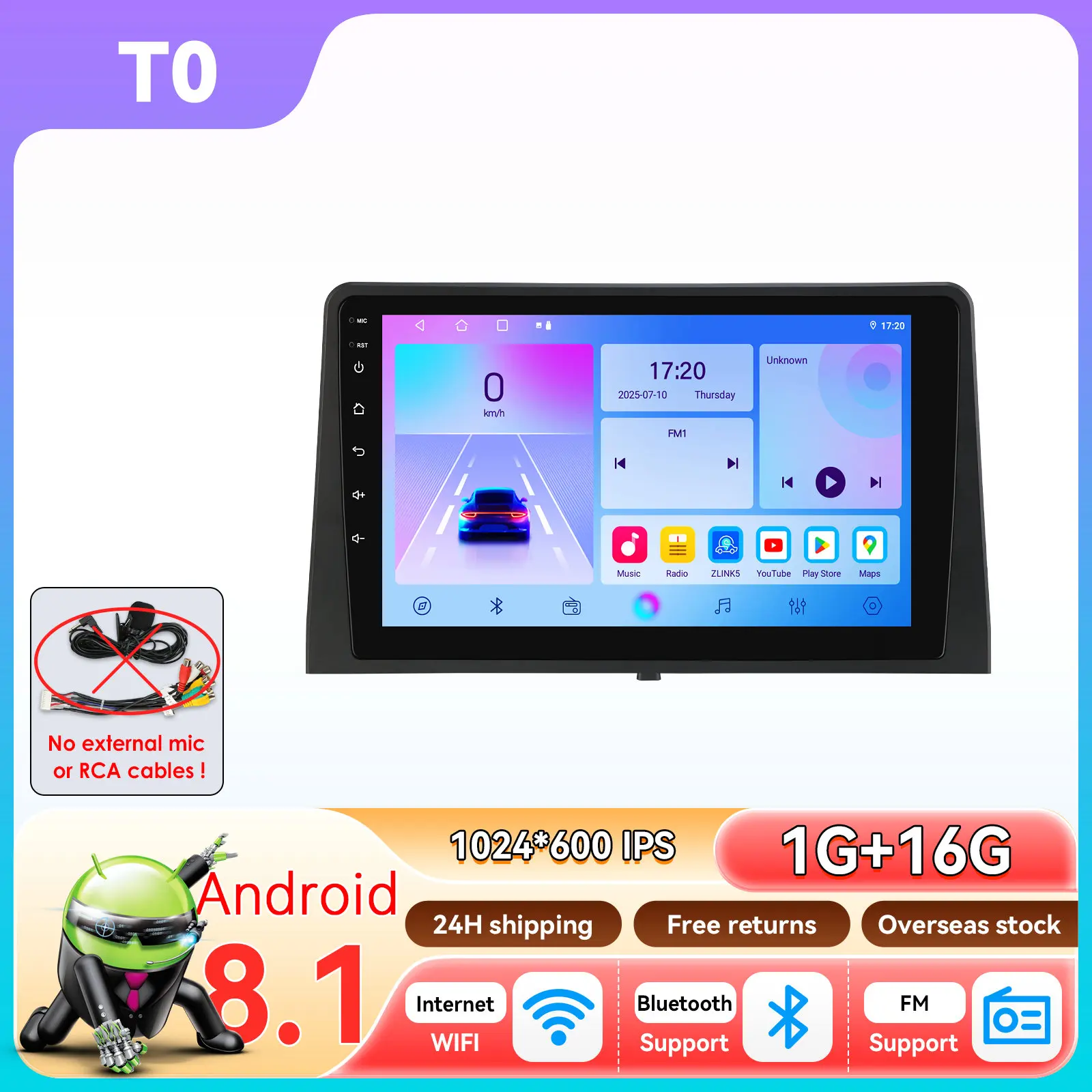 Hizpo 10.1“ 8+128G 2 Din autoradio stereo voor Citroen Berlingo Peugeot Partner Rifter Opel Combo multimediaspeler draadloze Carplay QLED-scherm 360 camera
