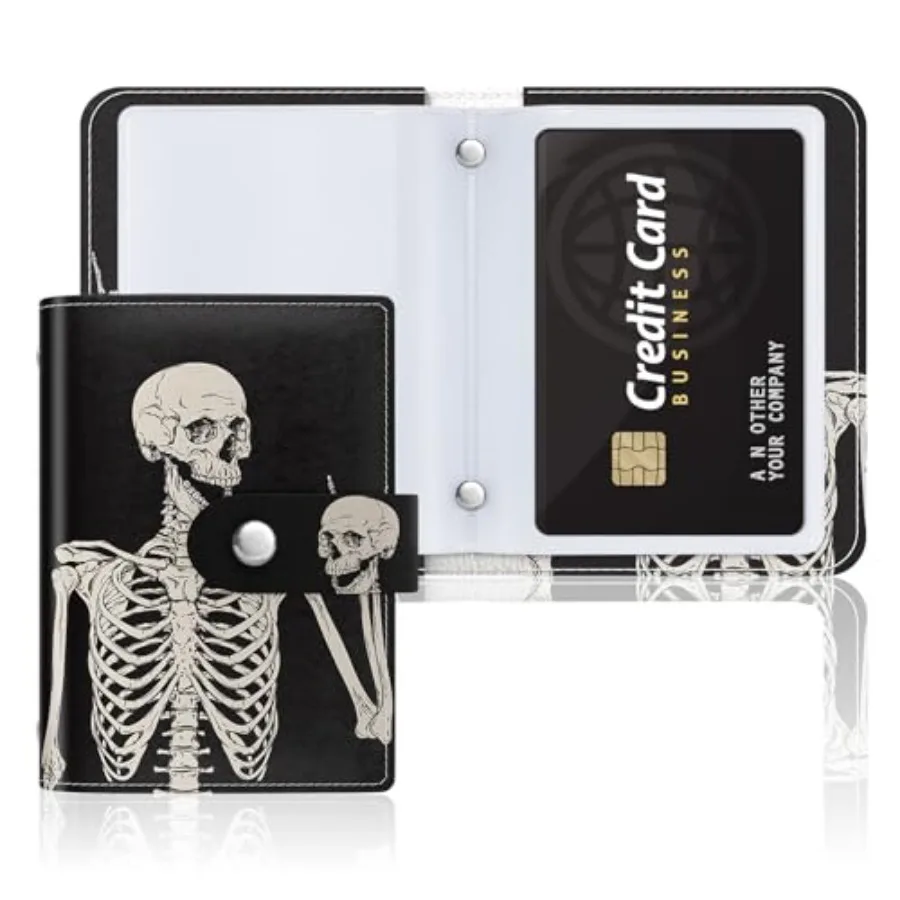 RFID Leather Business Card Organizer Wallet