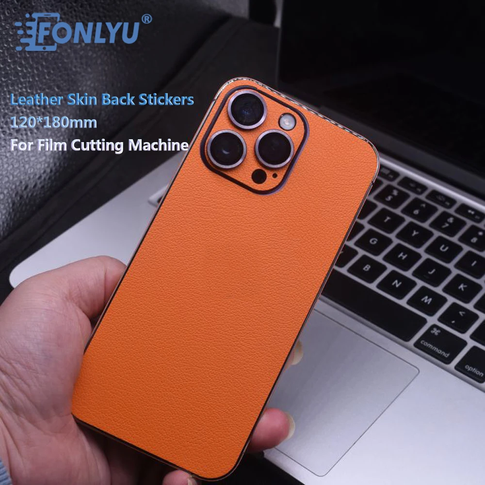 FONLYU Leather Skin Mobile Phone Stickers Solid Color Back Cover Protector For Unlocked ss 890c Hydrogel Film Cutting Plotter