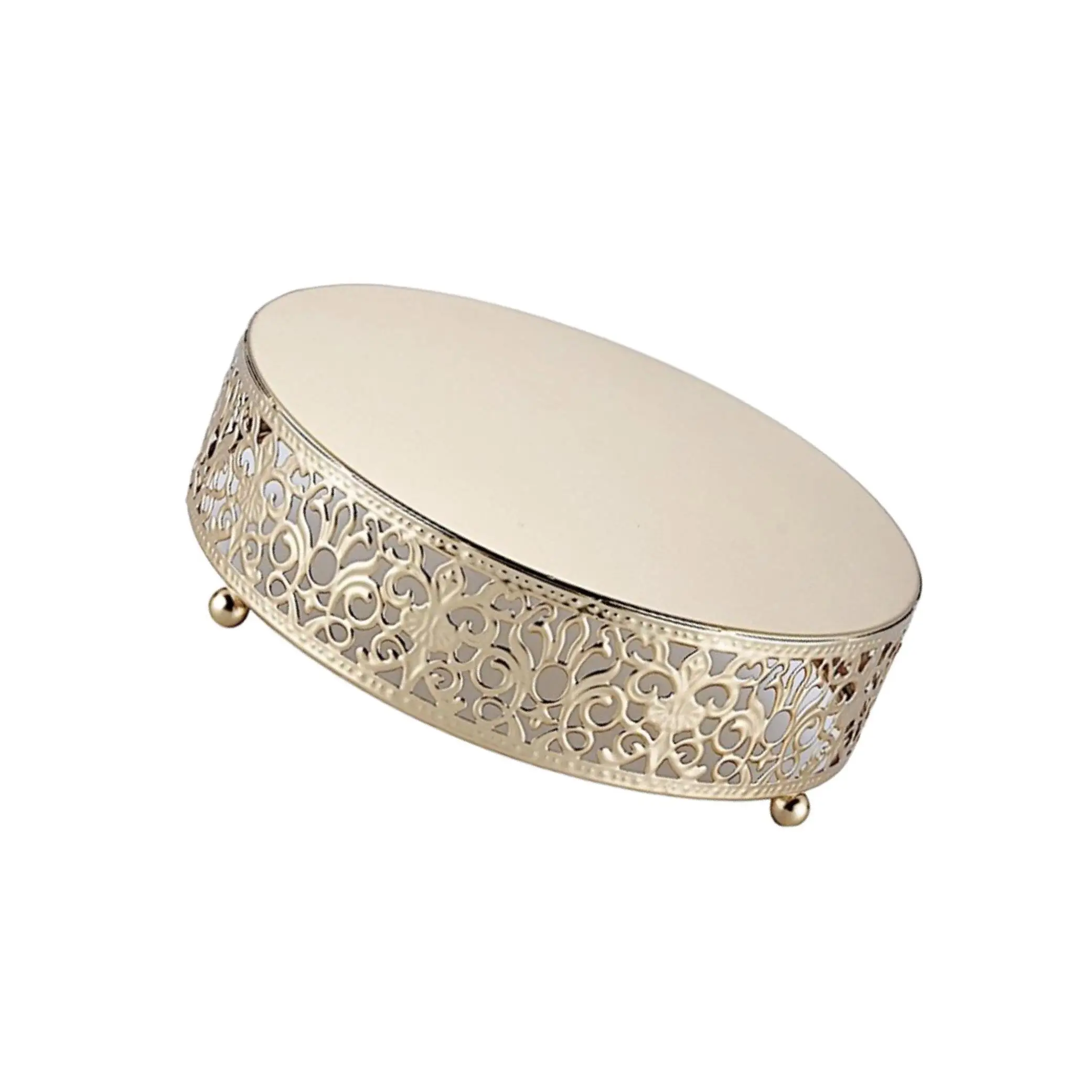 

Dessert Cookies Cupcake Stand Dining Display Serving Plate Silver 30cm