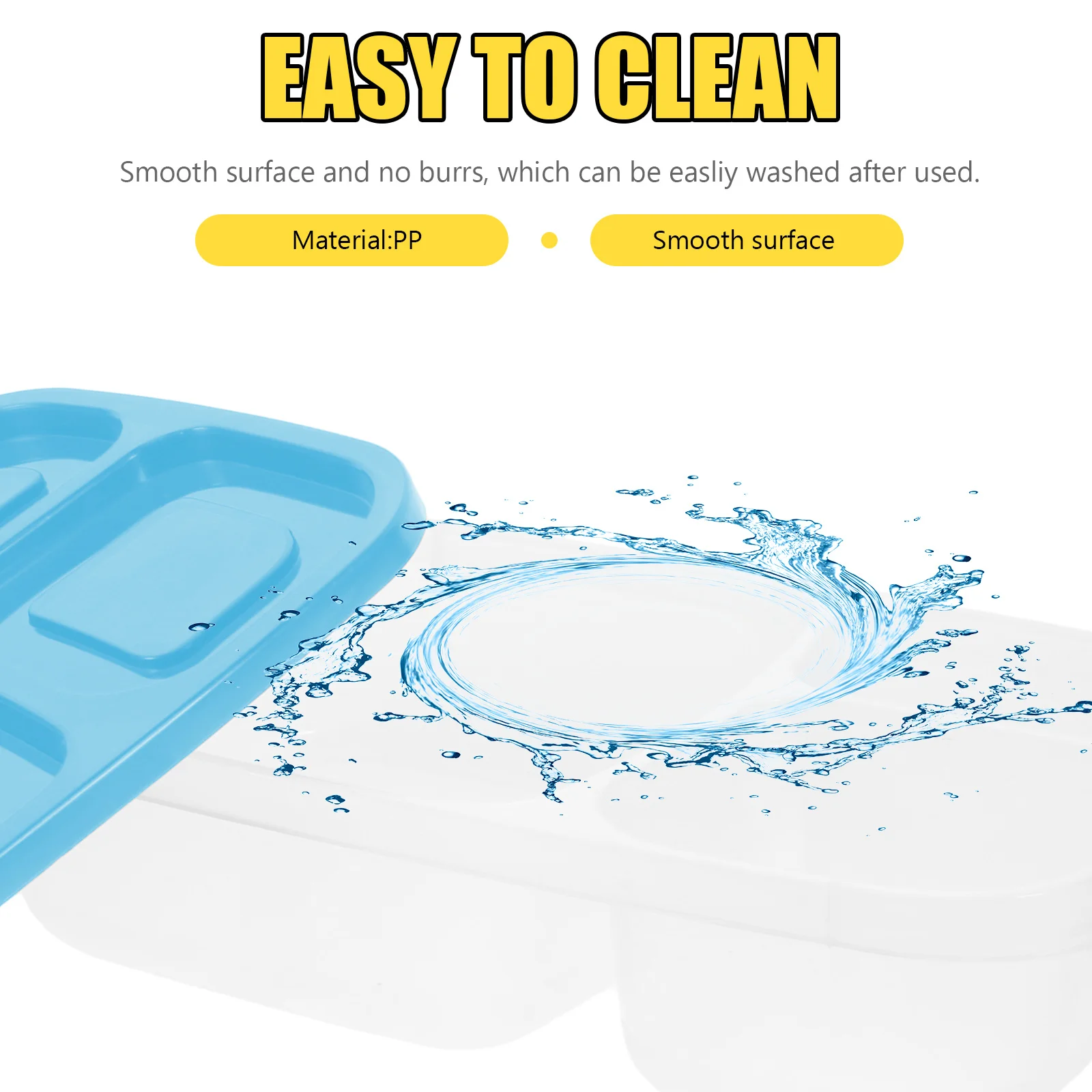 

2pcs Microwave Safe Bento Reusable Plastic Lunch Box Divided Food Storage Container Portable Meal Box For School Office Outdoor