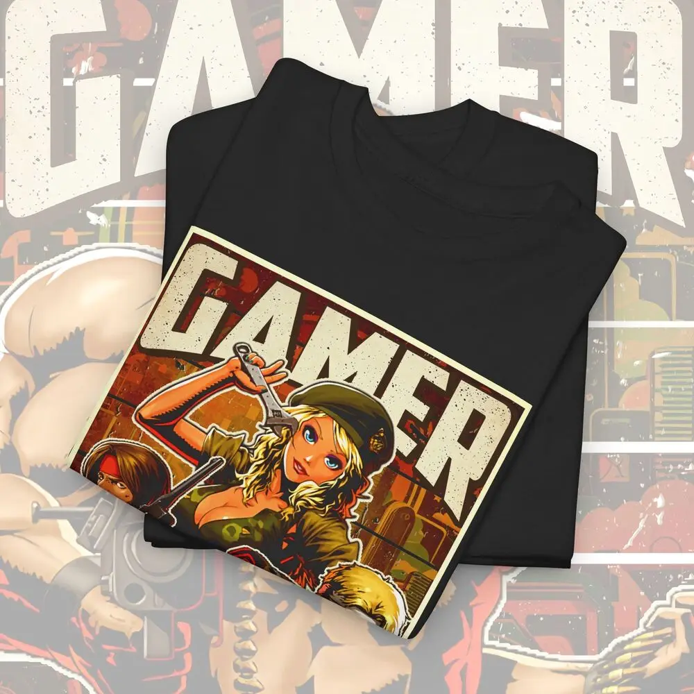 Metal Slug Gamer Unisex Tee, Retro Gamer Life T-Shirt Collection, Arcade Gaming