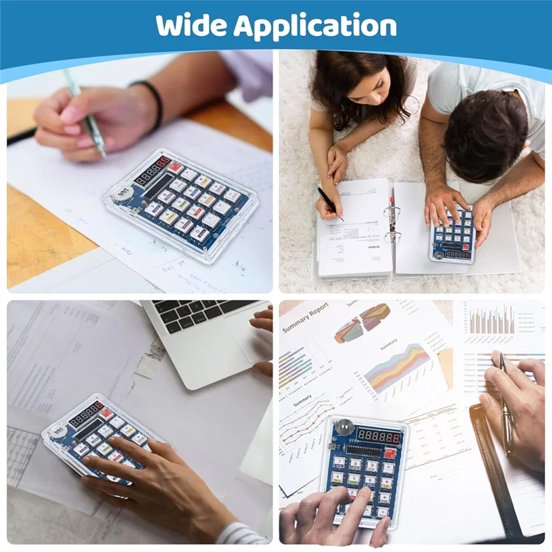 Soldering Practice Kit, 6 Digits DIY Calculator Kit USB/Battery Powered Desk Calculator Soldering Project Kit-Y41A