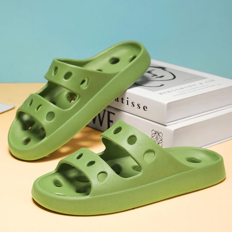 

Тапочки для ванной комнаты, летние нескользящие сандалии для родителей и детей, мужские нескользящие сандалии с утечкой для взрослых