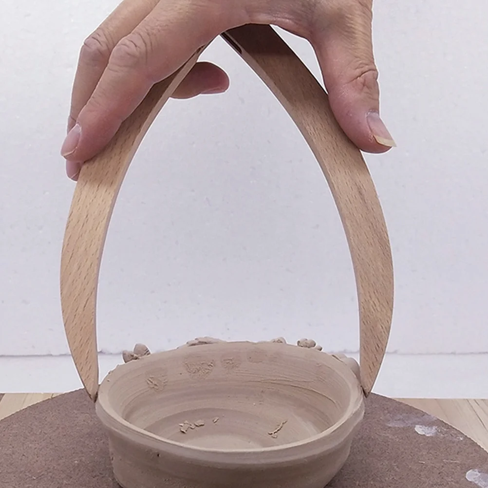 

2Pcs External Calipers for Clay Sculpture Measuring Tool with Comfortable Grip Precision Wood Handle Modeling Supply