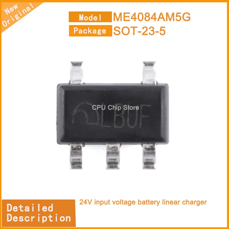 50Pcs/Lot  New Original   ME4084AM5G  ME4084A  24V input voltage battery linear charger SOT-23-5