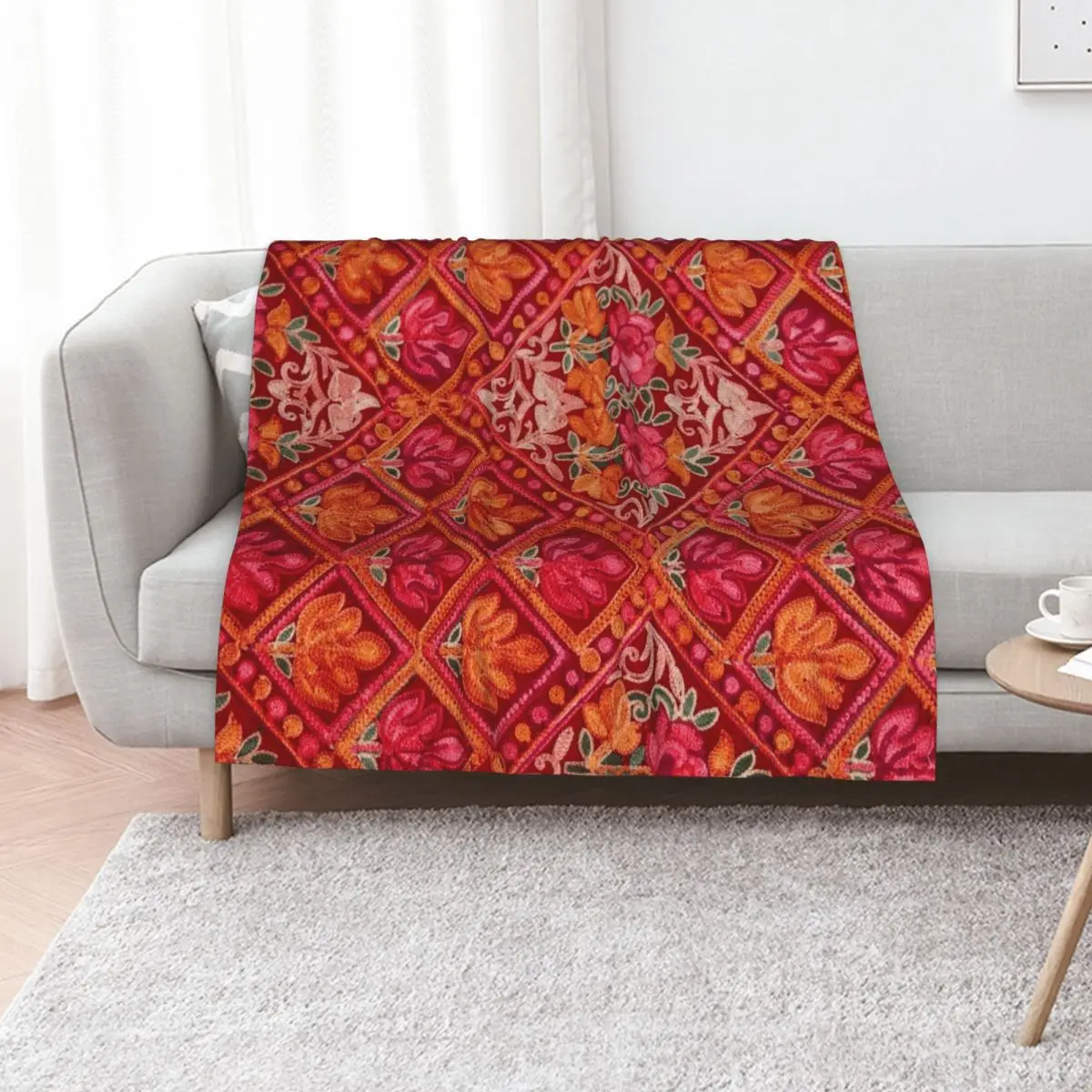 Gypsy Boho Kashmir Embroidery Throw Blanket Blankets For Bed Stuffeds heavy to sleep Custom Soft Blankets