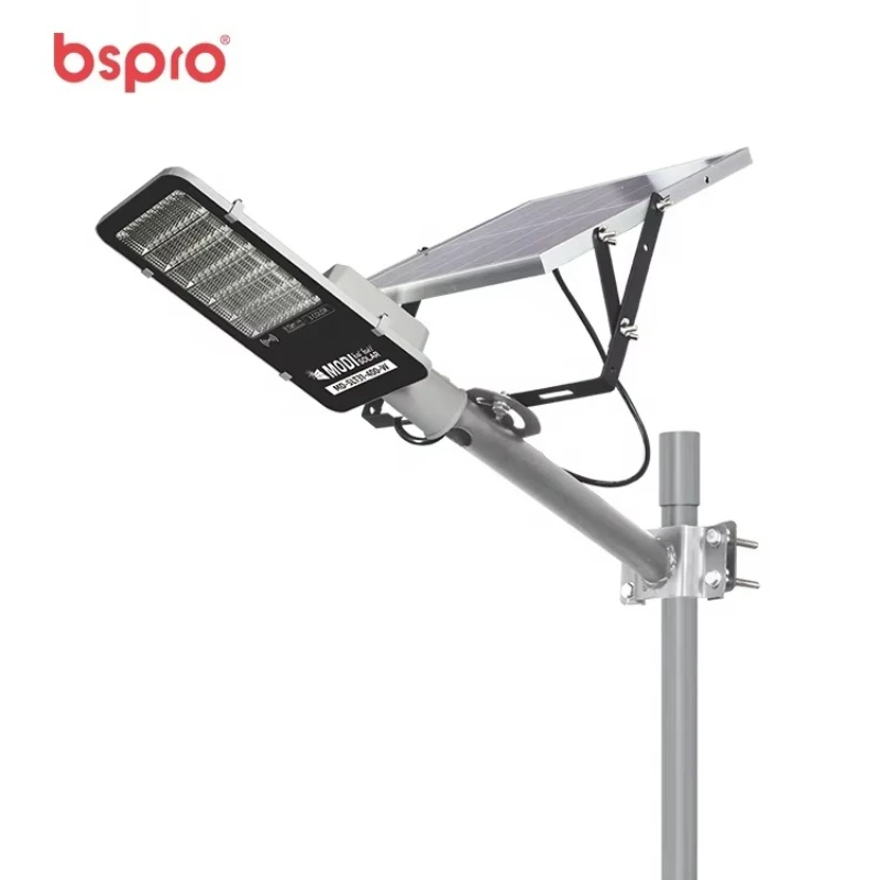 Bspro New Aluminum 3000K 6500K White Light Outdoor Mono Silicon IP65 LED Solar Street Lamp 300W Engineering Program