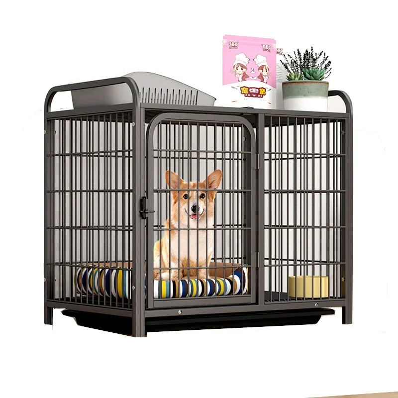 Heavy duty dog cage crate tear-resistant square tube kennel furniture large varieties