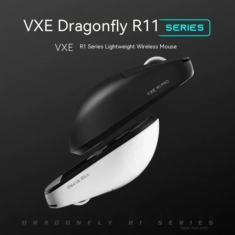 Vgn Vxe Dragonfly R1 Mouse Black White R1 Se Pro Mouse 4K Receiver Lightweight Pc Wireless Bluetooth Game E-sports Akcesoria