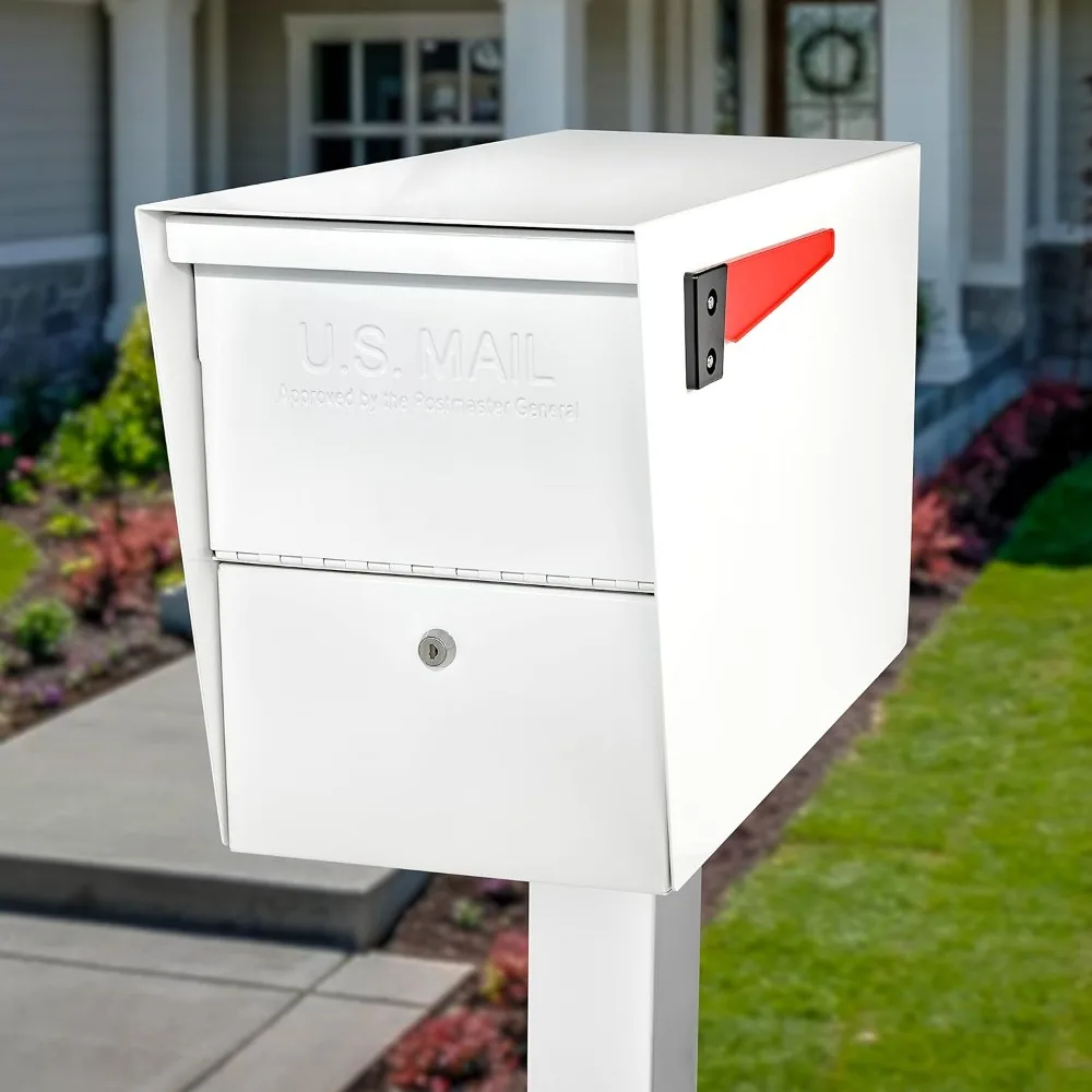 Package Master Curbside Locking Security Mailbox, Alpine White