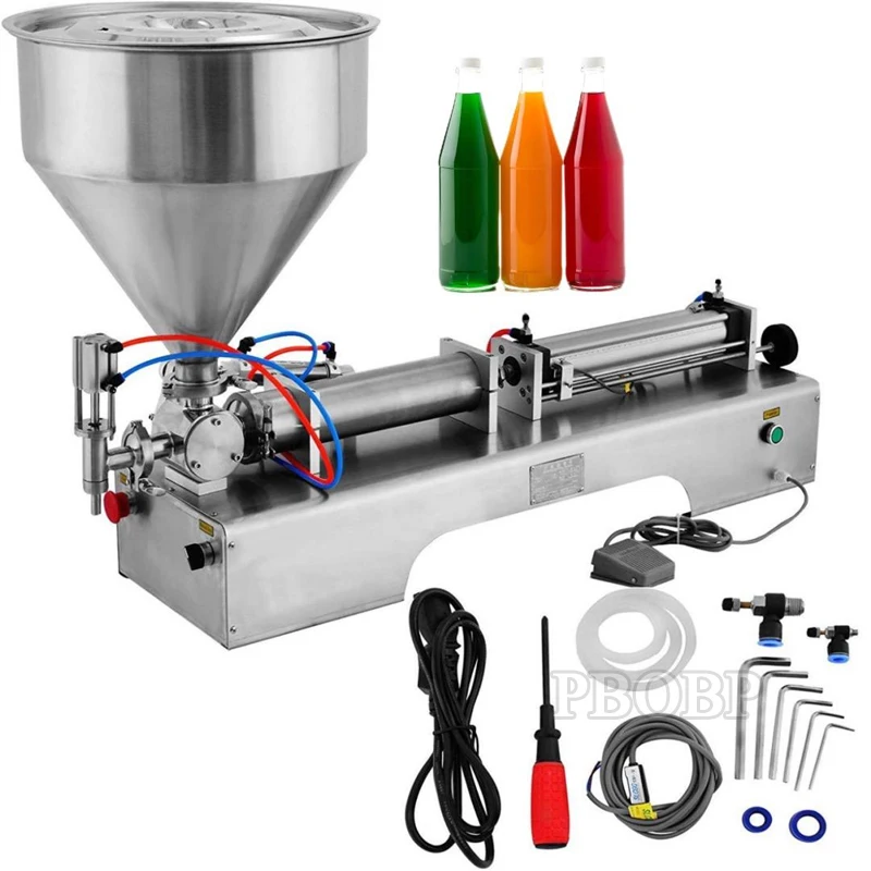 

PBOBP Semi-automatic Small Piston Beverage Honey Shampoo Cosmetics Plastic Water Bottle Liquid Paste Packaging Filling Machine