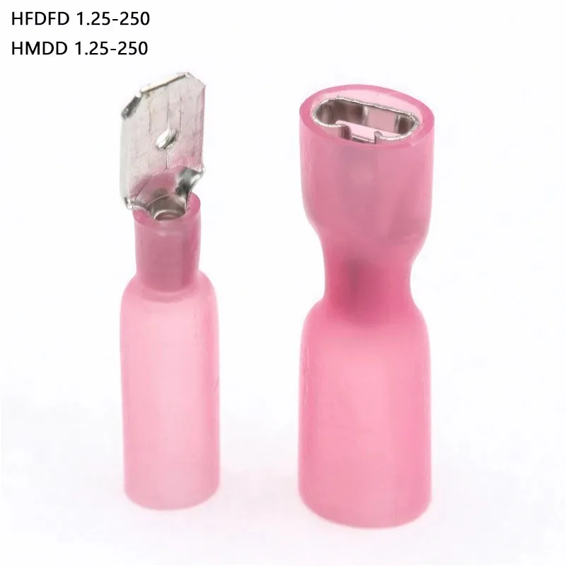 50/100Pcs Female Male Heat Shrink Spade Connector Insulated Ring Butt Wire Connectors Terminals Splice Wire Cable Crimp Terminal