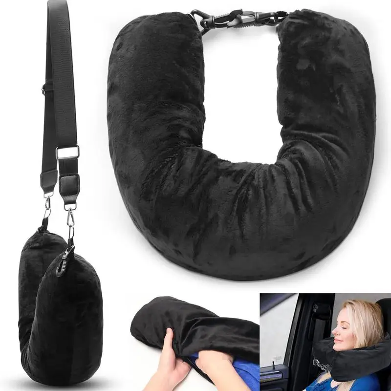 Stuffable Neck Pillow For Travel U-Shaped Neck Support Pillow Space Optimization Travel Neck Pillow For Travel Business Trip